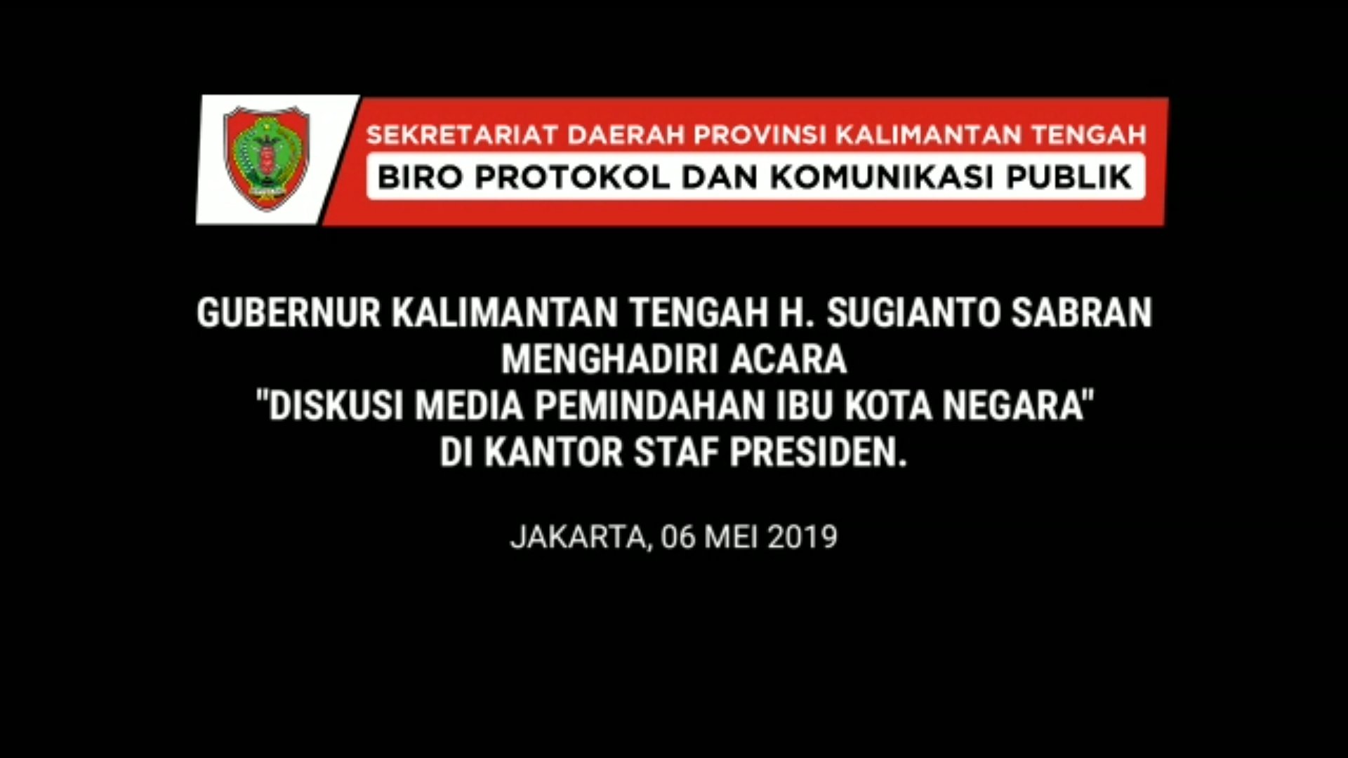 Gubernur Kalimantan Tengah Hadiri Diskusi media Pemindahan Ibu Kota