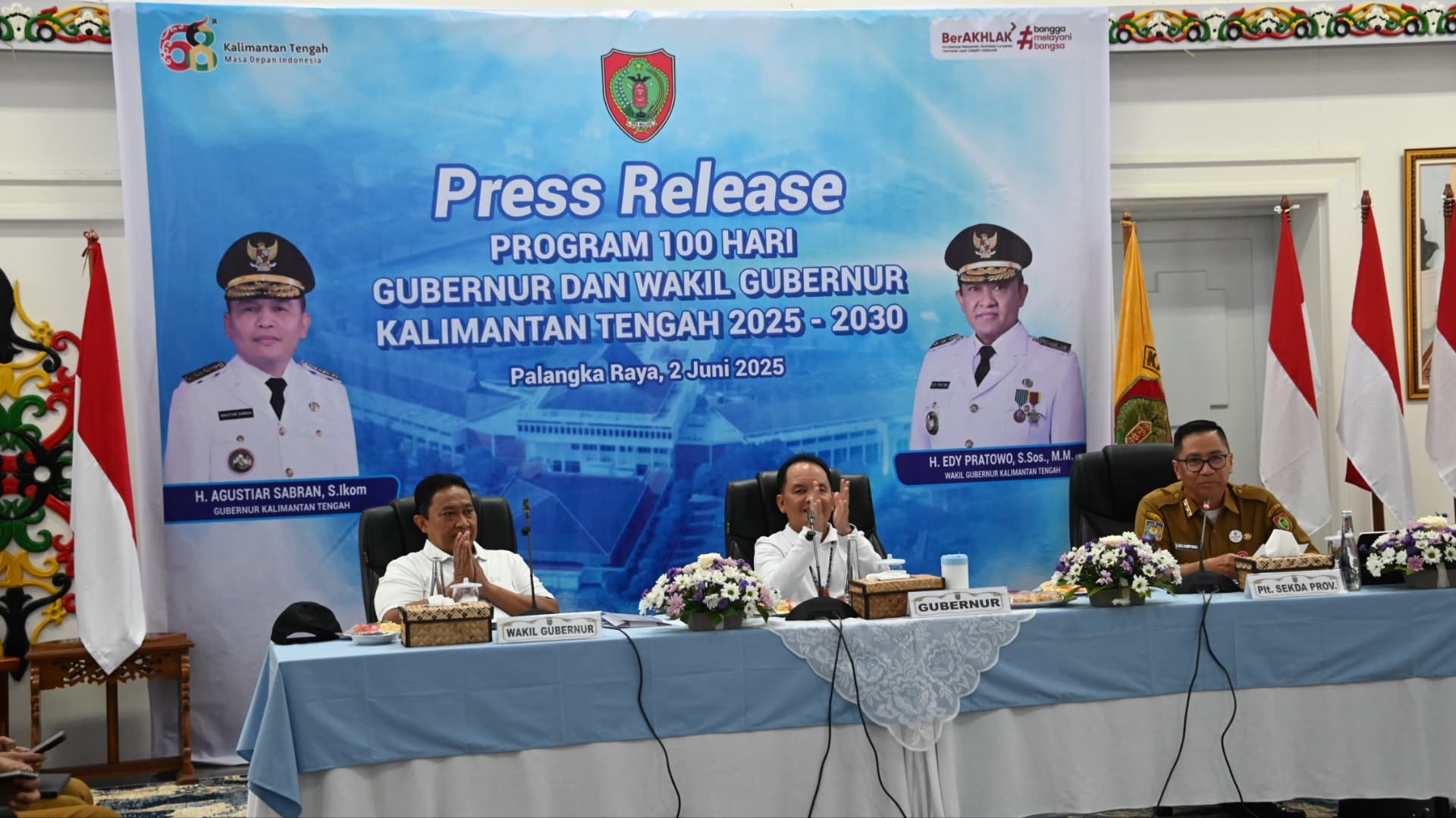 100 Hari Kerja Nyata Gubernur Agustiar Sabran dan Wagub Edy Pratowo untuk Kalimantan Tengah Berkah