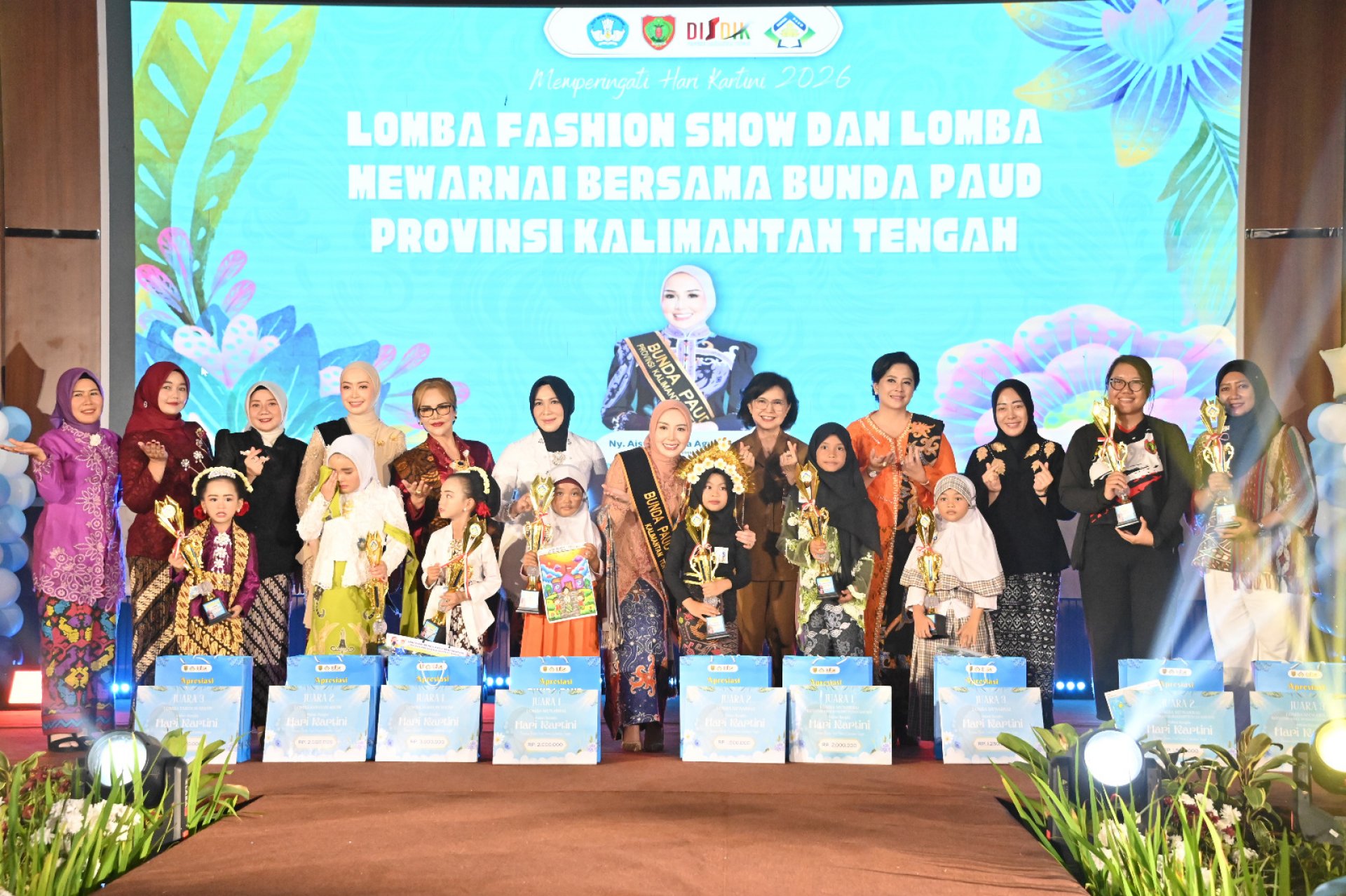 Peringati Hari Kartini,  Anak-Anak PAUD Ikuti Lomba Fashion Show dan Mewarnai Bersama Bunda PAUD Kalteng
