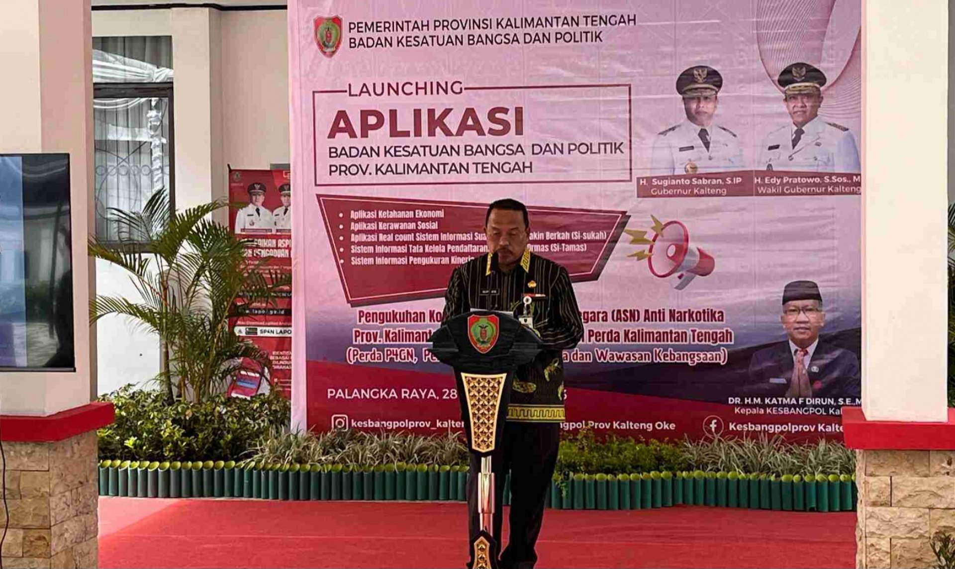 Sekda Nuryakin Resmi Launching Aplikasi SI SUKAH dan Kukuhkan Komunitas ASN Anti Narkotika Kalteng