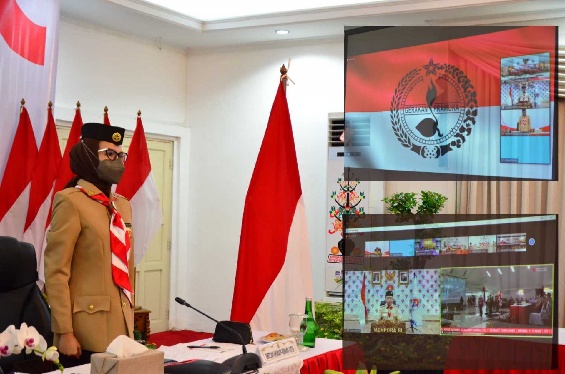 Ketua Kwarda Kalteng Hadiri Pembukaan Rakernas Gerakan Pramuka 2021 melalui Konferensi Video