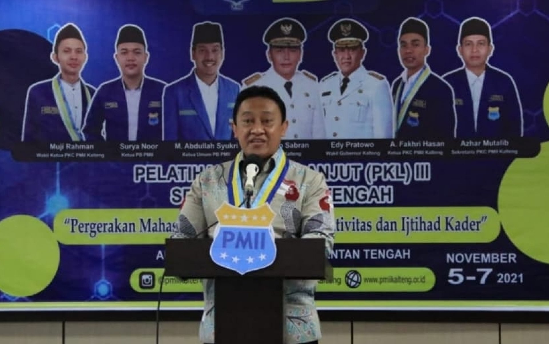 Wakil Gubernur Edy Pratowo Buka Pelatihan Kader PMII Kalteng