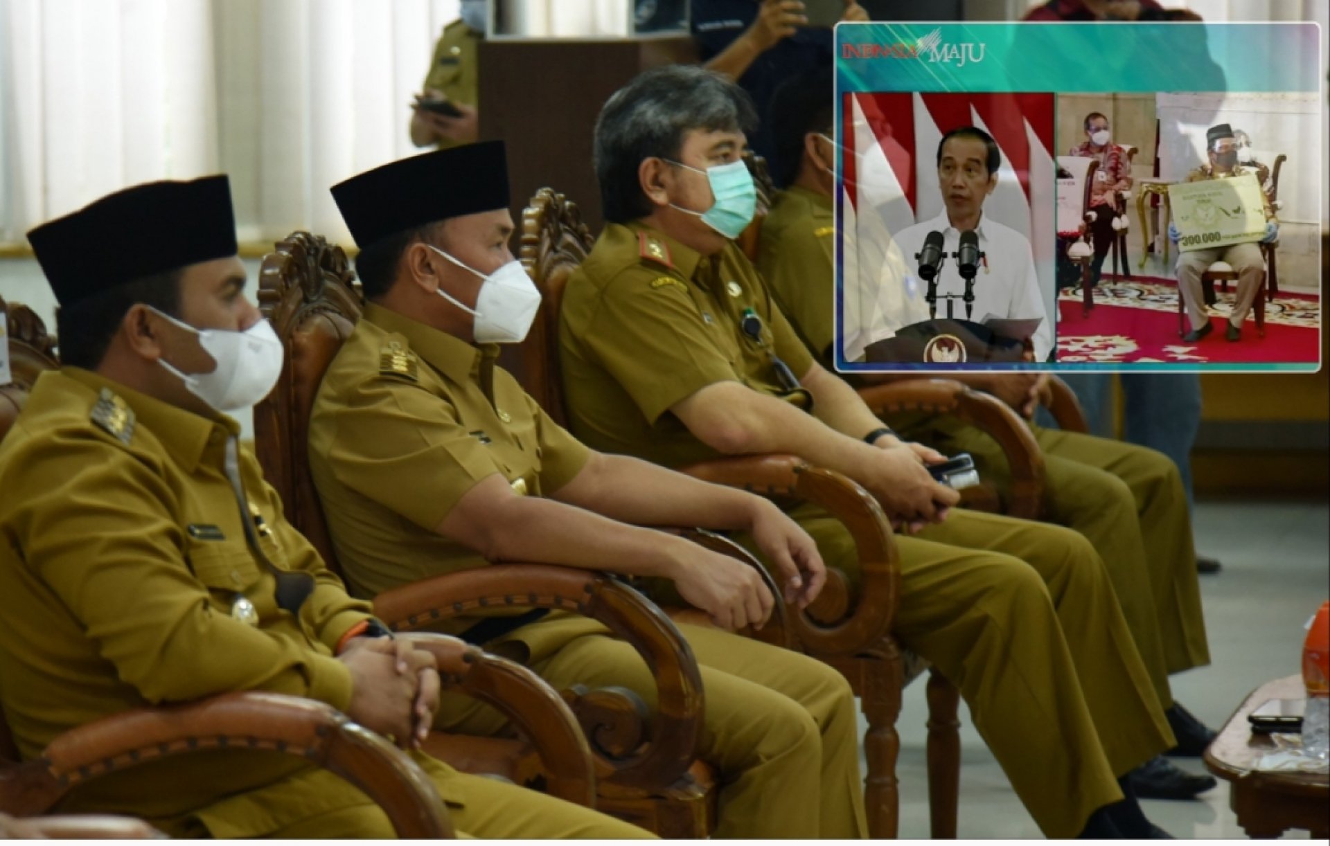 Gubernur Kalteng Hadiri Peluncuran Bantuan Tunai Se-Indonesia Tahun 2021 oleh Presiden Secara Virtual