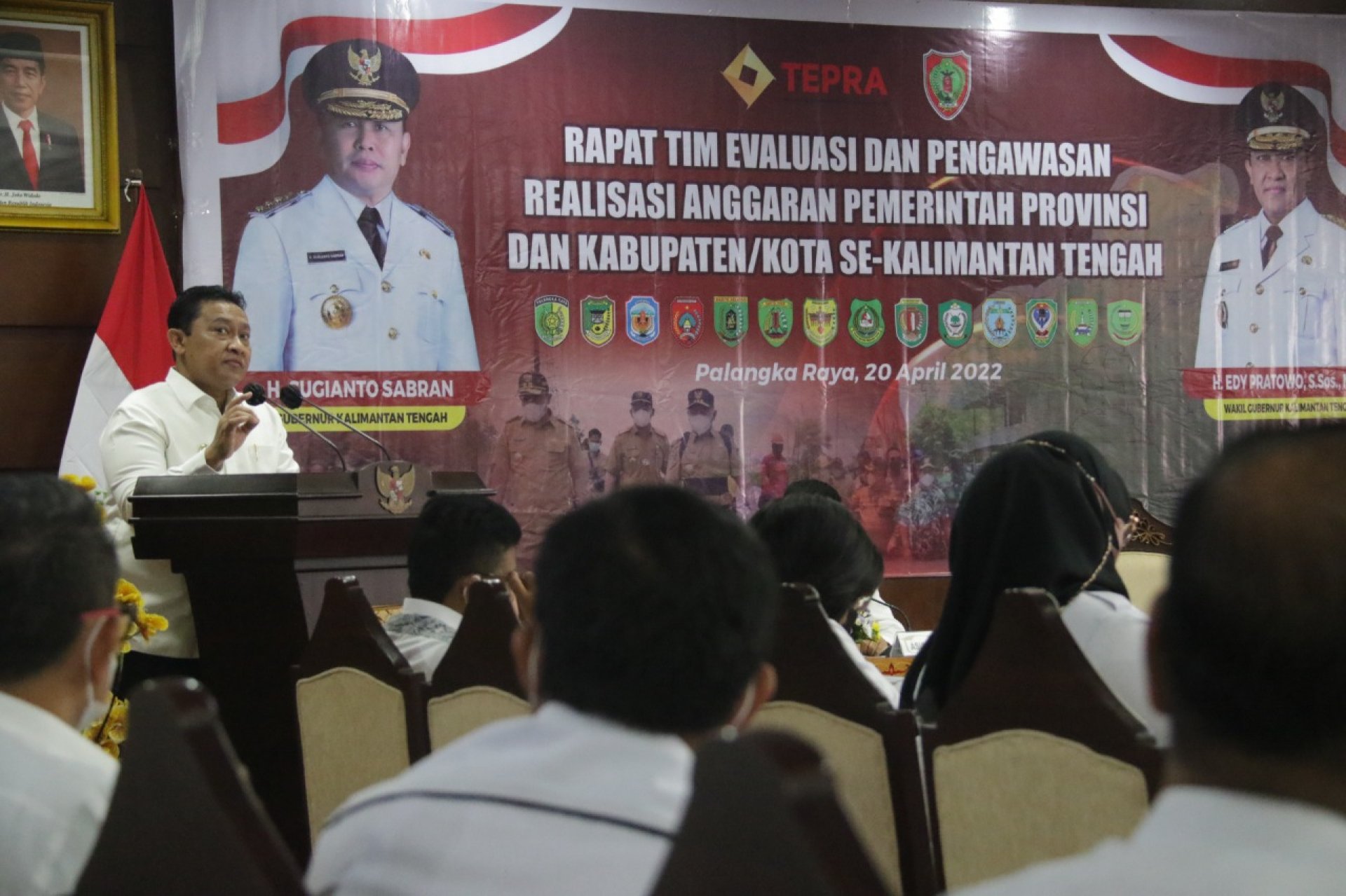 Wagub Kalteng Buka Rapat TEPRA Triwulan I Tahun 2022