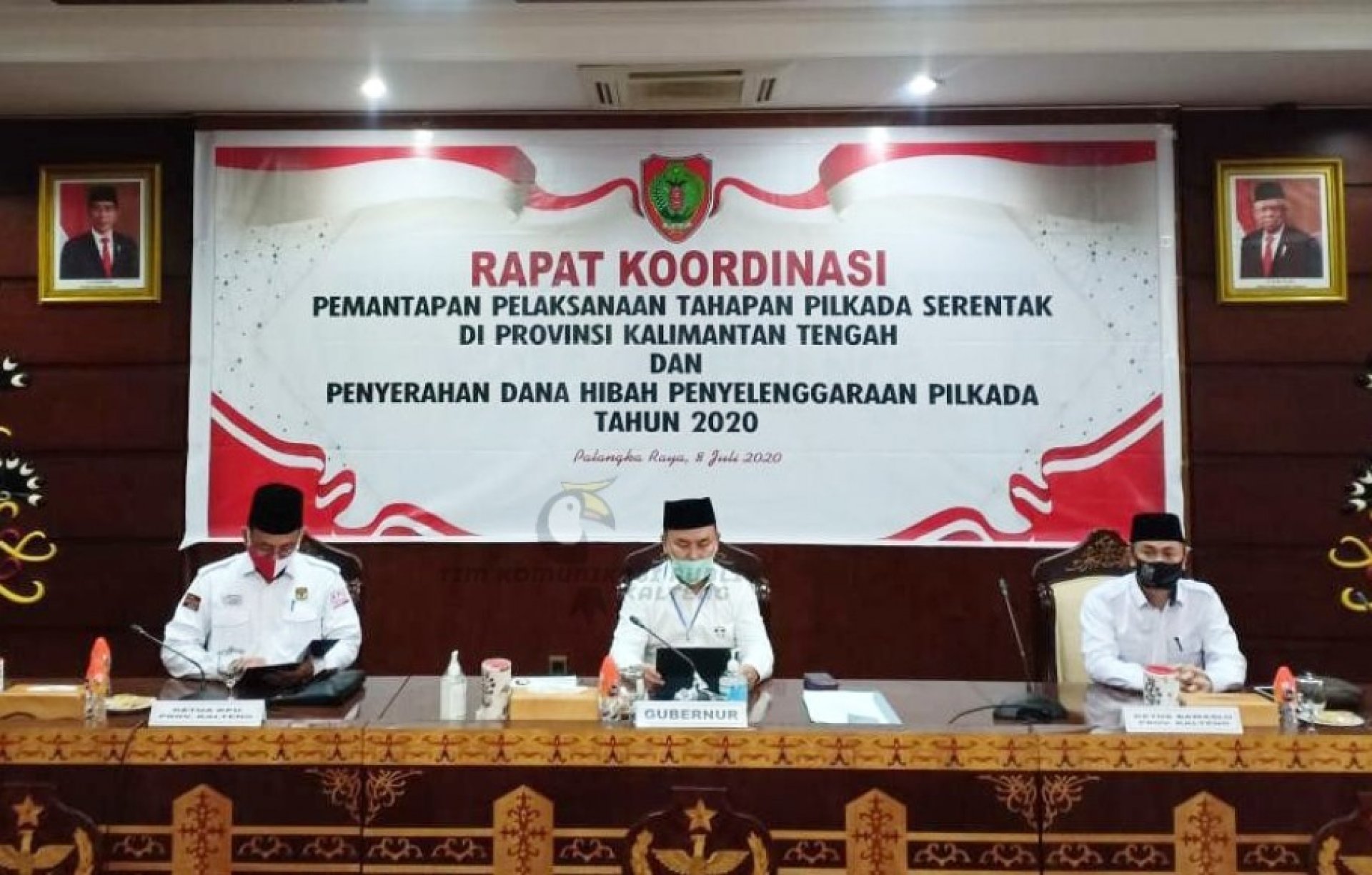 GUBERNUR SUGIANTO SABRAN PIMPIN RAKOR PEMANTAPAN PILKADA SERENTAK KALTENG TAHUN 2020