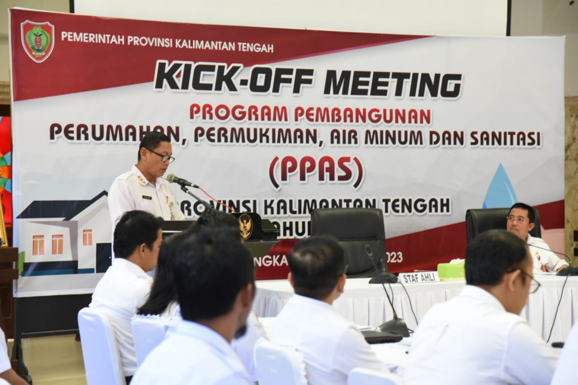 Tingkatkan Sinergi Pembangunan Bidang Perumahan, Permukiman, Air Minum, dan Sanitasi di Kalteng, Kickoff Meeting 2023 Digelar