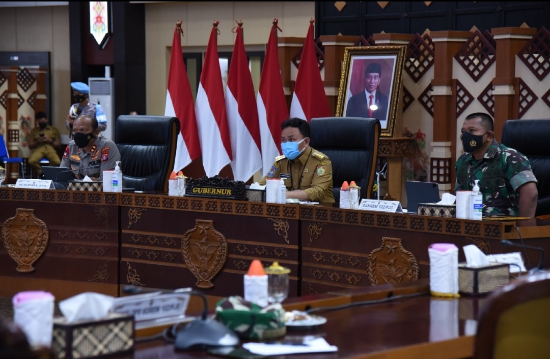 Gubernur Sugianto Sabran Hadiri Pertemuan Bersama Presiden Joko Widodo Bahas Antisipasi Varian Omicron