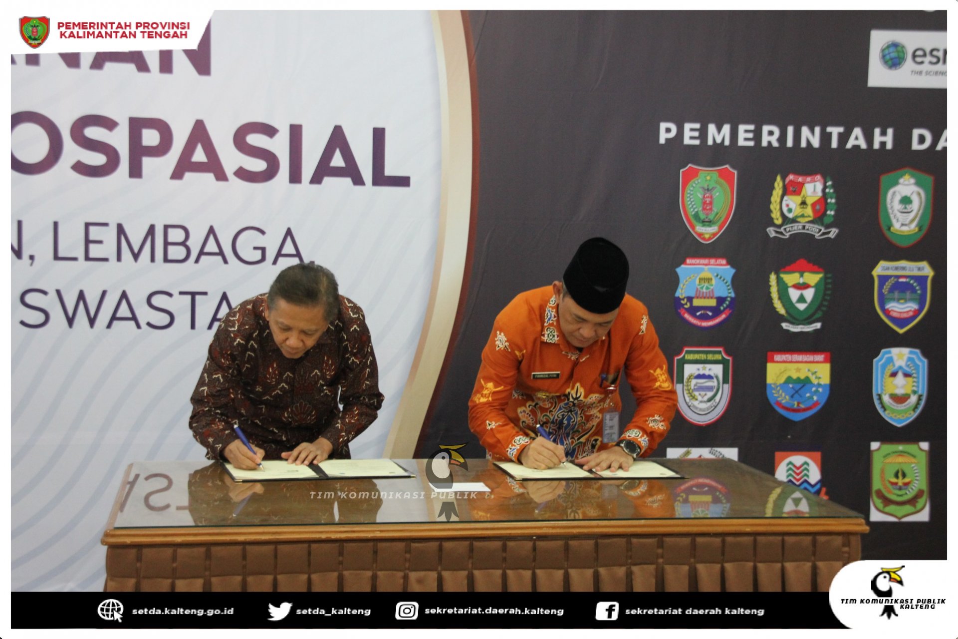 Penandatanganan Kerja Sama antara Pemerintah Provinsi Kalimantan Tengah dengan Badan Informasi Geospasial