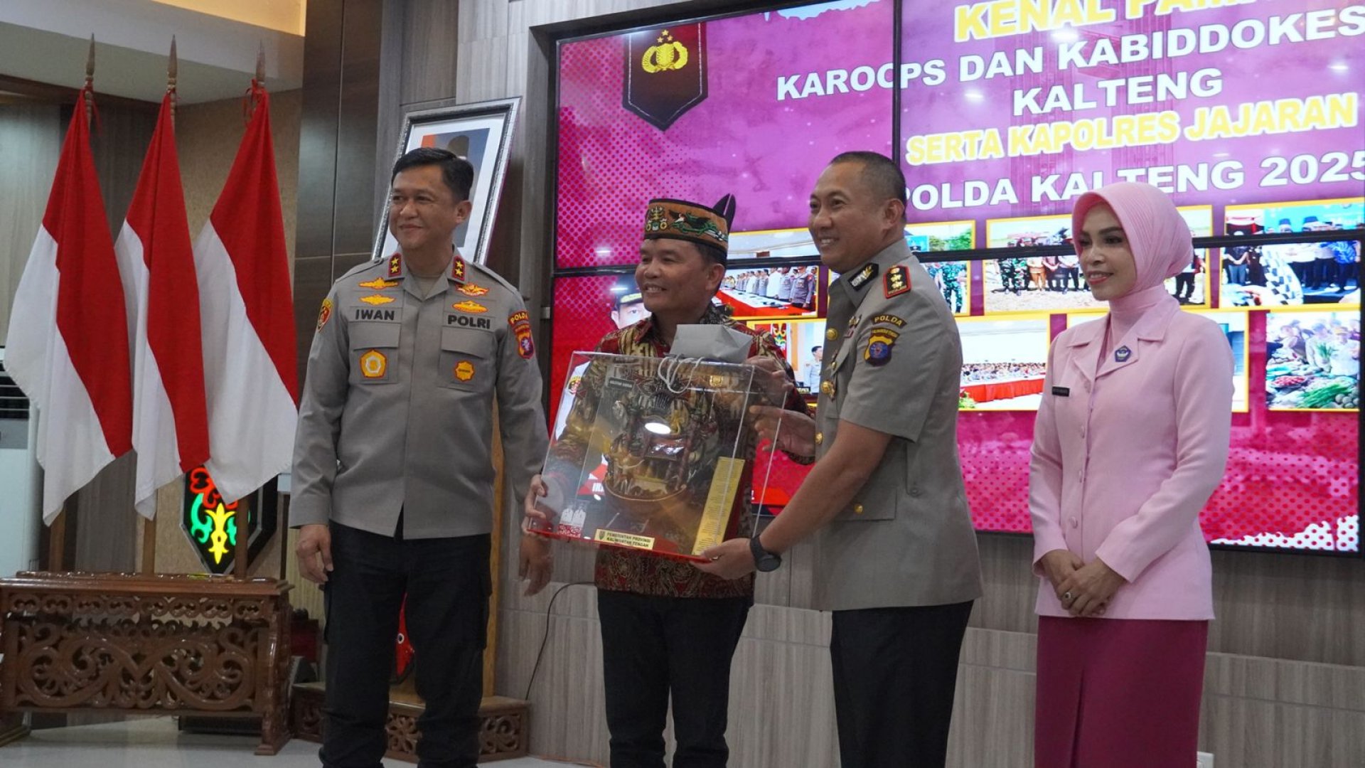 Gubernur Agustiar Sabran Hadiri Kenal Pamit Pejabat Utama dan Kapolres Polda Kalteng.