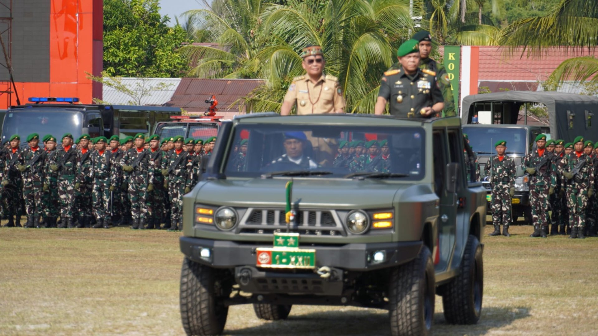 Gubernur Kalteng Agustiar Sabran Ikuti Upacara Peringatan HUT ke-1 Kodam XXII/Tambun Bungai