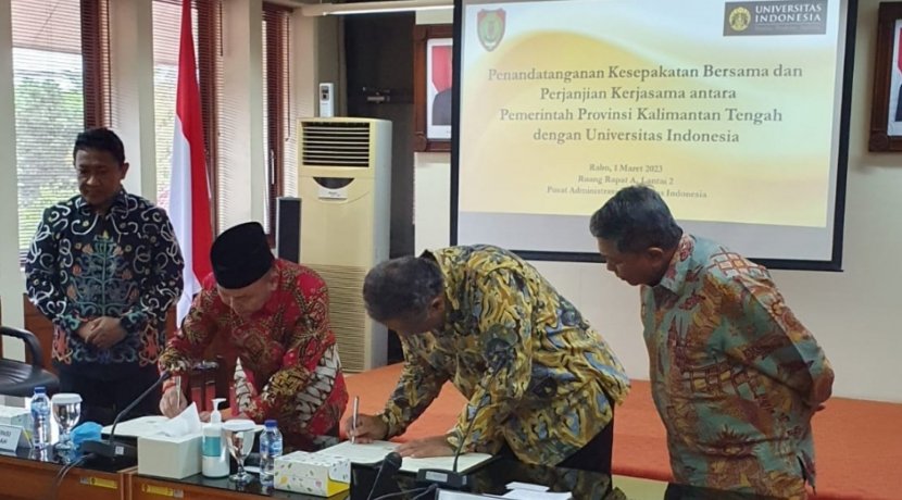 Komitmen Kembangkan SDM Kalteng, Gubernur Tanda Tangani Kerja Sama dengan Universitas Indonesia
