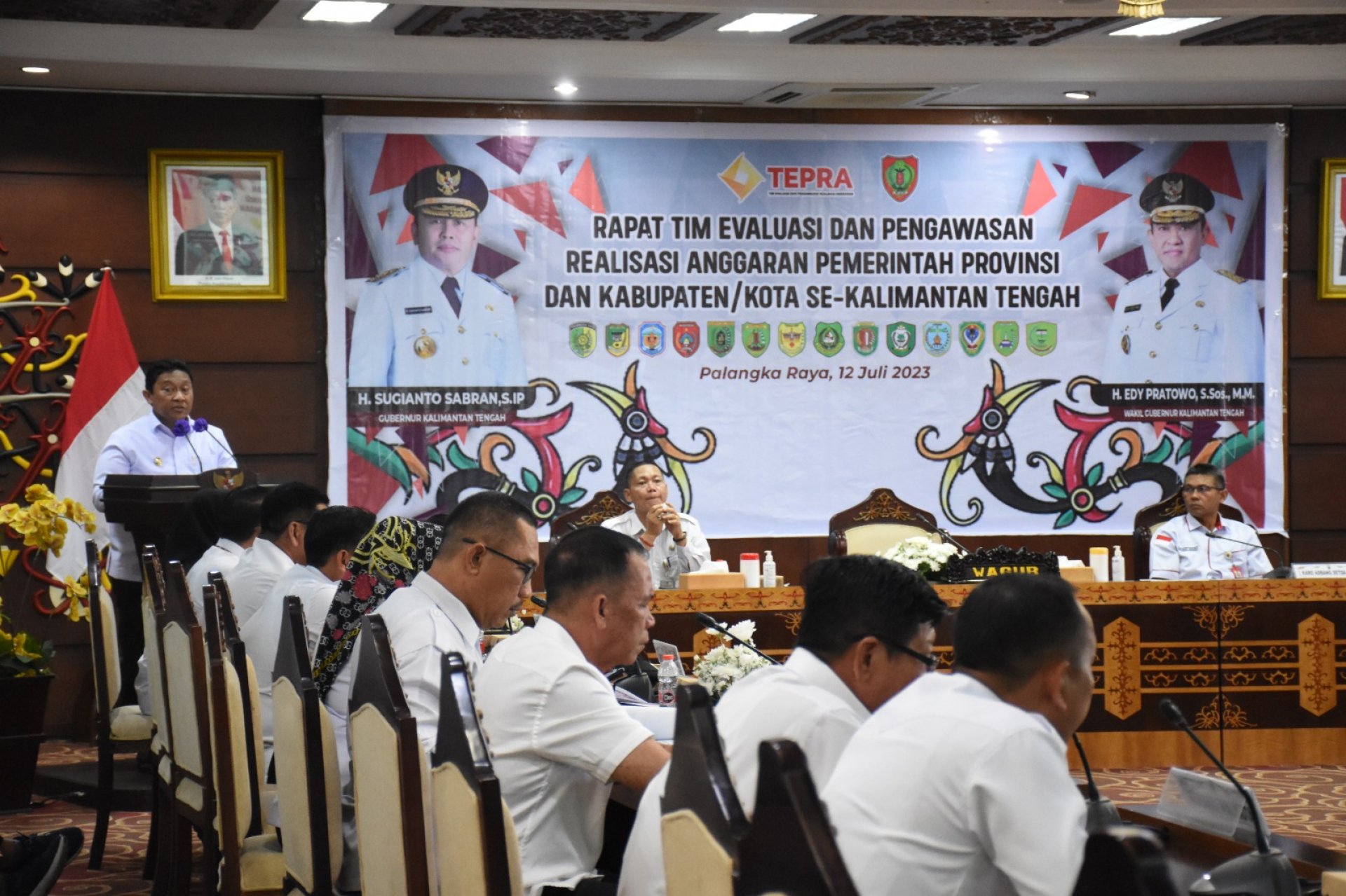 Wagub Kalteng Hadiri Rapat TEPRA Triwulan II Tahun 2023 se-Kalimantan Tengah