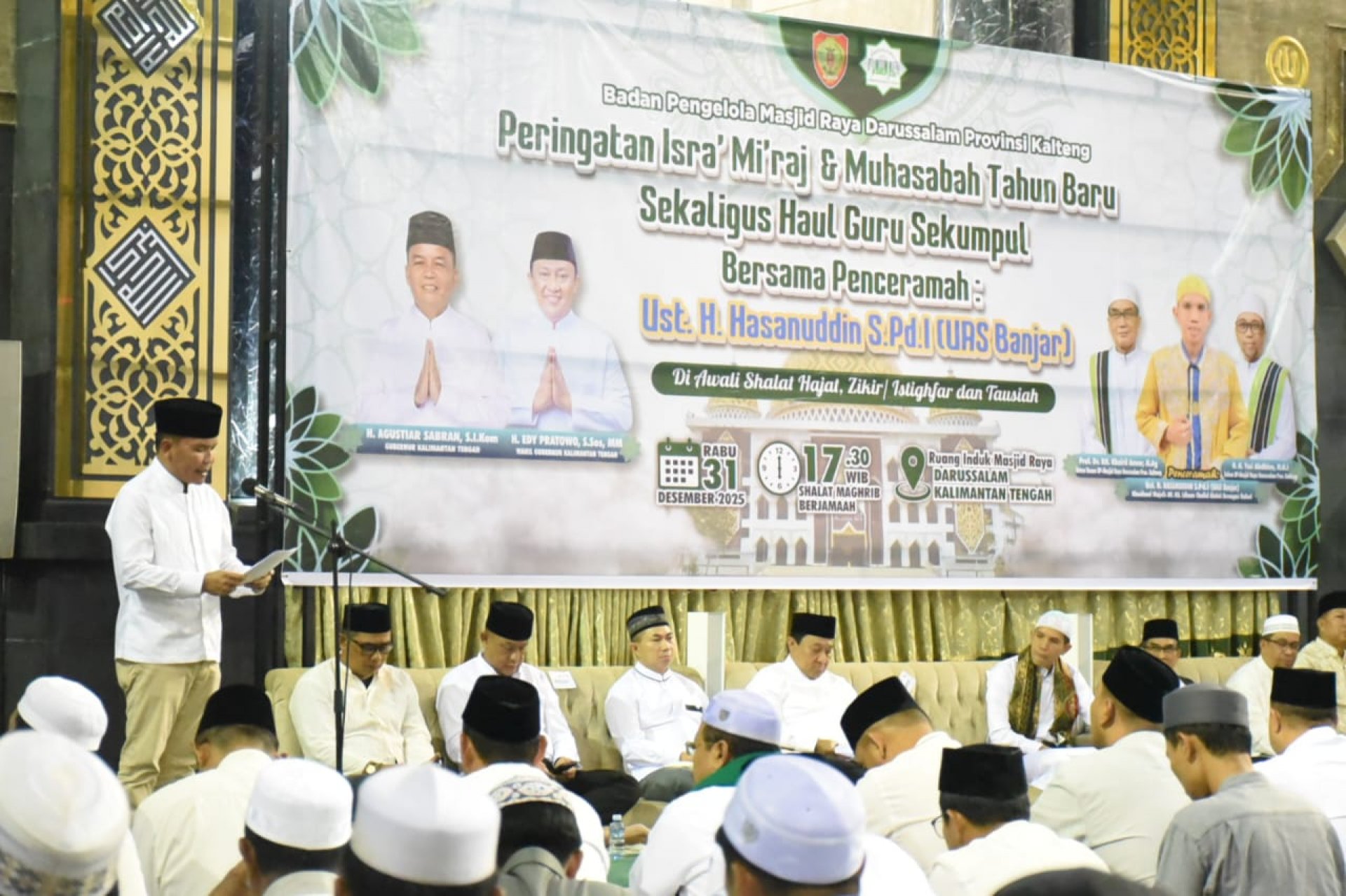 Peringatan Isra Mi'raj dan Haul Guru Sekumpul di Masjid Raya Darussalam, Gubernur Kalteng Ajak Perkuat Iman dan Persatuan