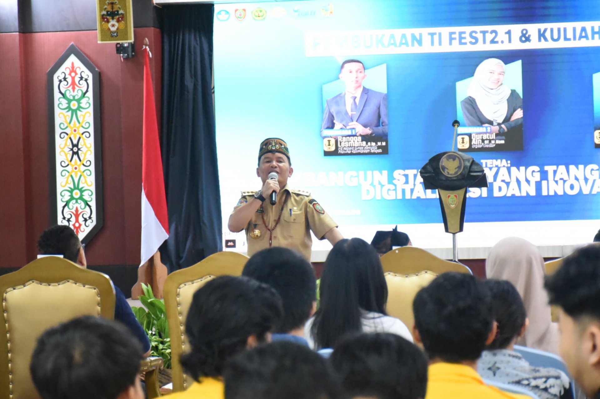 Gubernur Agustiar Sabran Buka TI Fest 2.1 dan Kuliah Umum Dies Natalis ke-21 Teknik Informatika UPR