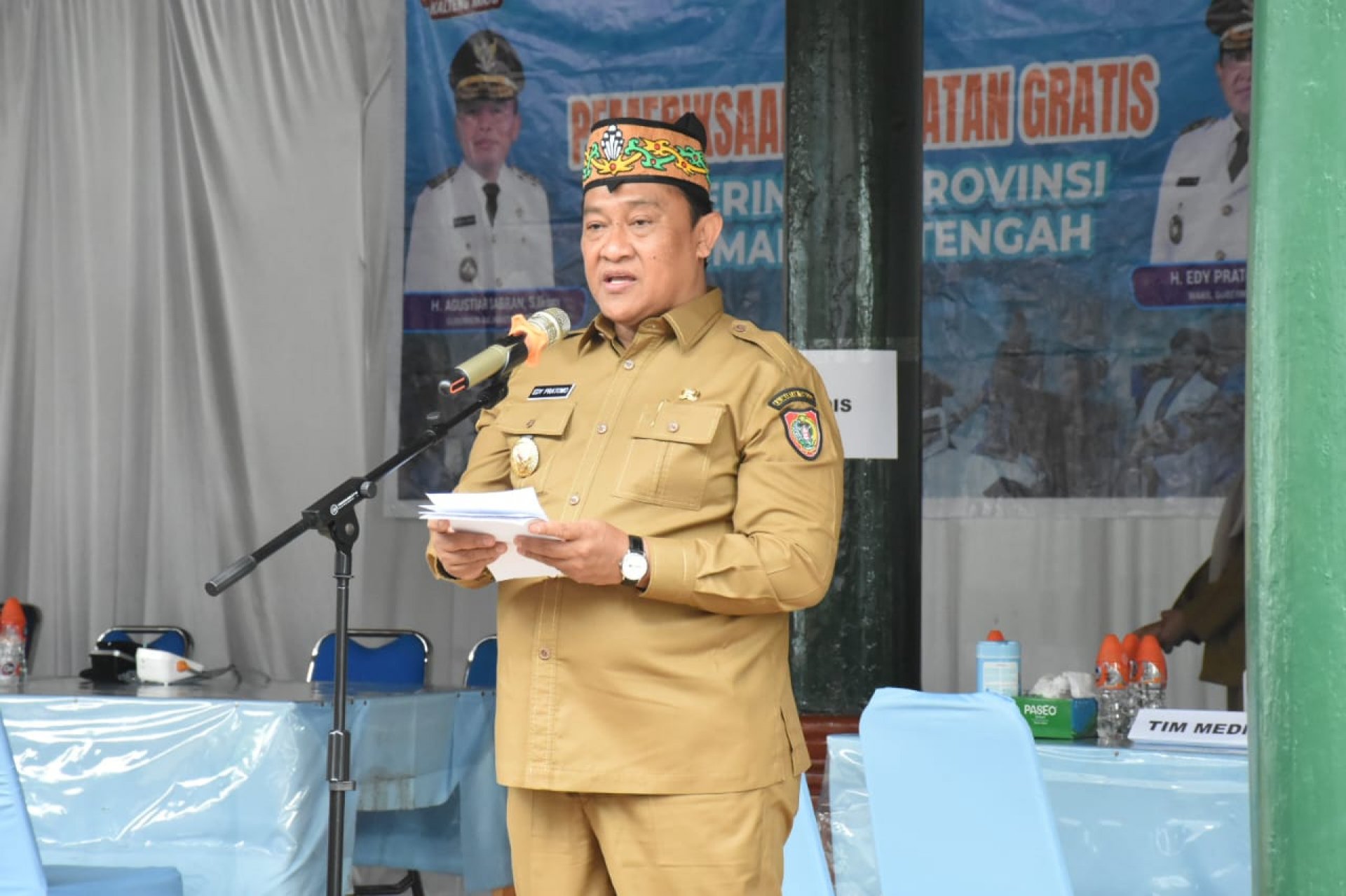 Wagub Edy Pratowo Buka Kegiatan Pengobatan Gratis Bersama DWP Kalteng