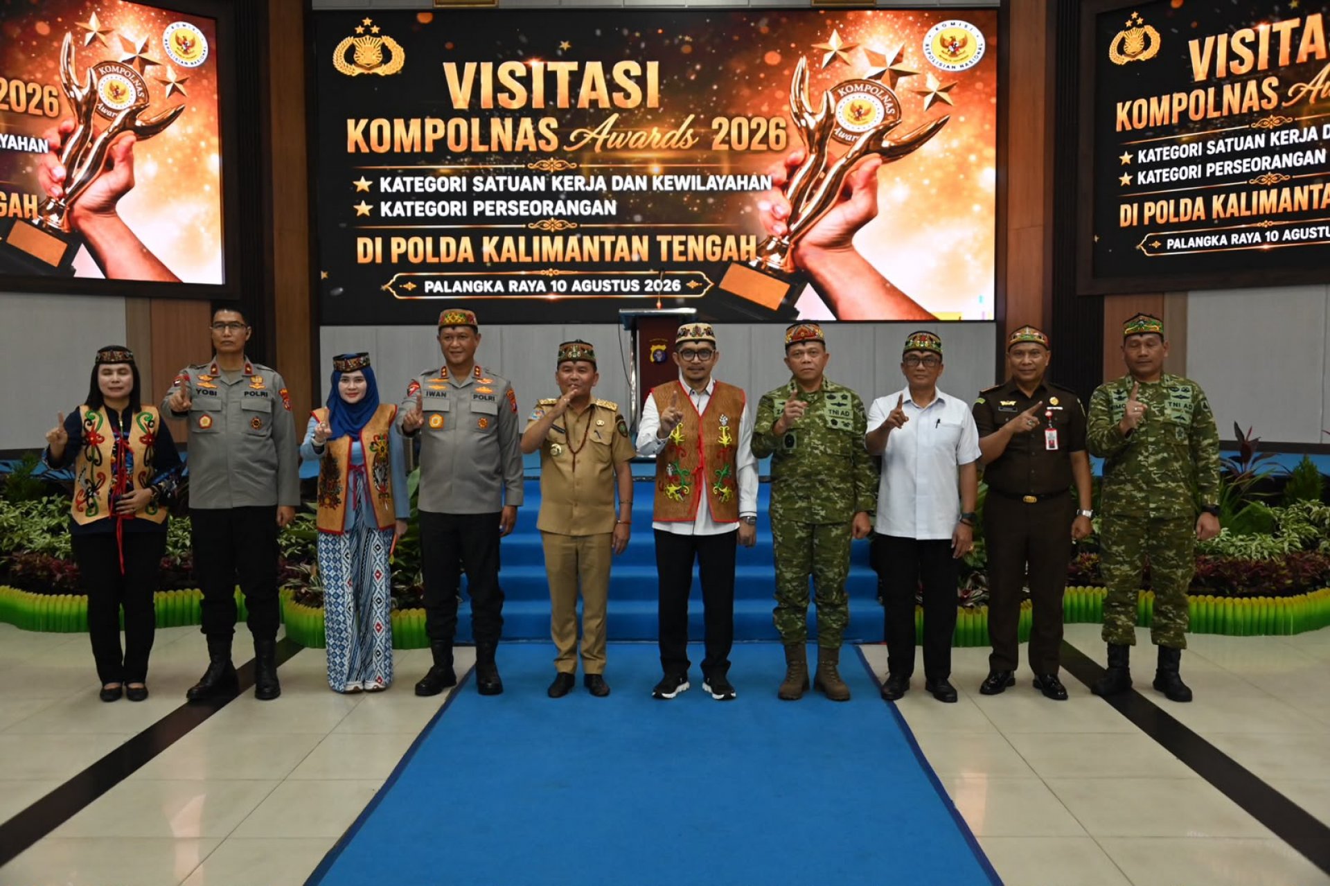 Gubernur Agustiar Sabran Hadiri Visitasi Kompolnas Award 2026 di Polda Kalteng