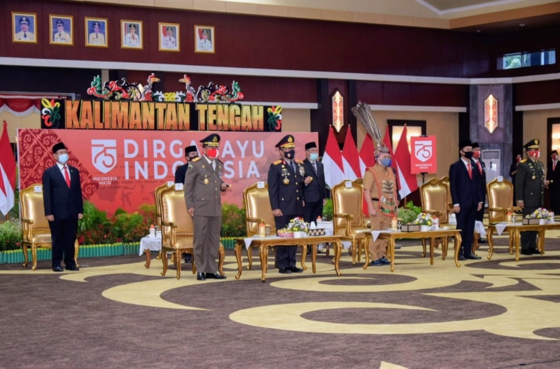 Terpusat di Istana Merdeka, Gubernur Kalteng Bersama Forkopimda Ikuti Upacara Peringatan Detik-Detik Proklamasi melalui Konferensi Video