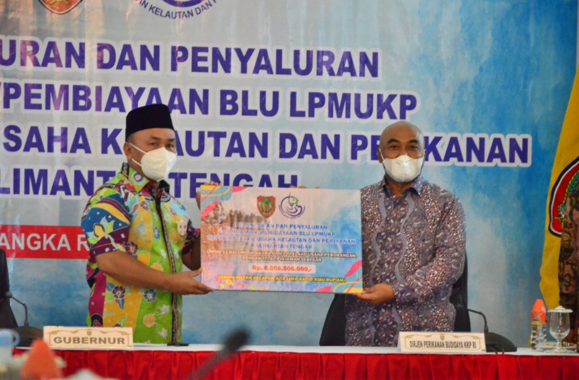 Gubernur Kalteng Terima Kunjungan Dirjen Perikanan Budidaya KKP dalam rangka Peluncuran Pinjaman Modal Usaha Kelautan dan Perikanan