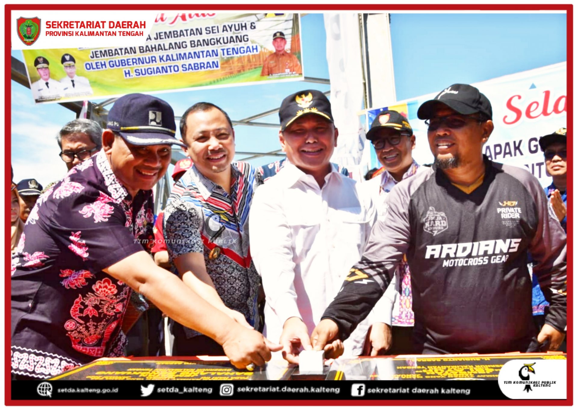 Hari Kedua di Barito Selatan, Gubernur Sugianto Resmikan Jembatan Sei Ayuh dan Bahalang Bangkuang