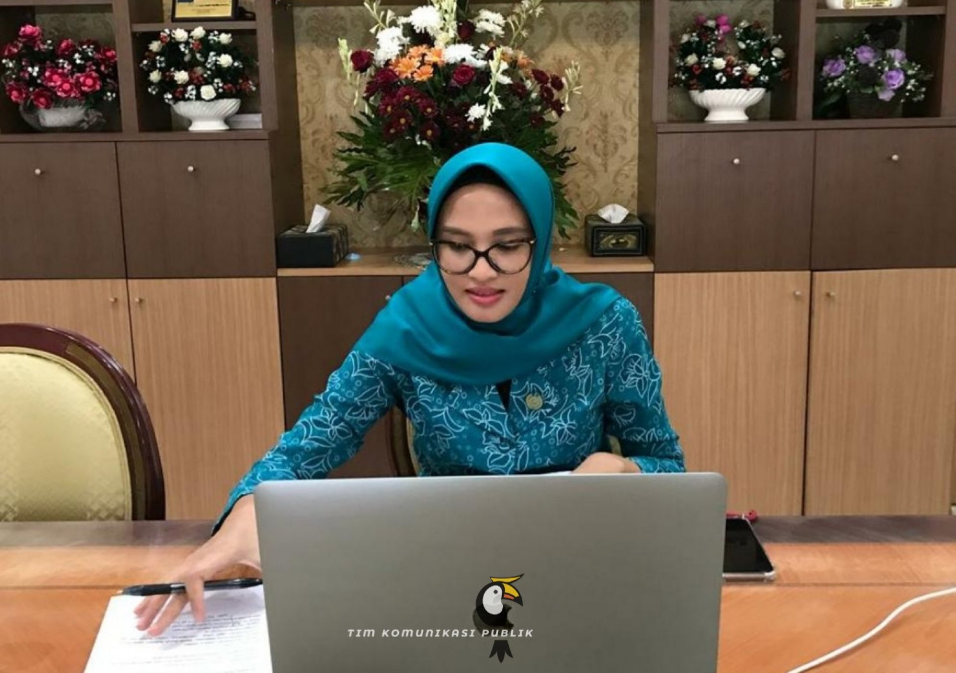 KETUA TP PKK GELAR HALAL BI HALAL VIRTUAL DENGAN PENGURUS TP PKK, DEKRANASDA, DAN DHARMA WANITA SE-KALTENG