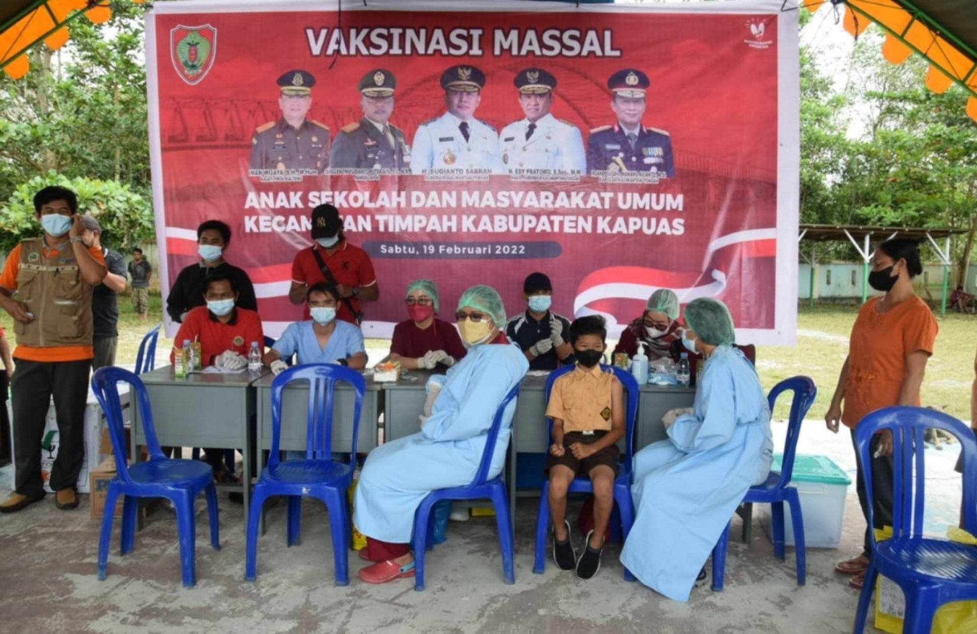 Dorong Percepatan Vaksinasi COVID-19, Pemprov Kalteng Gelar Vaksinasi bagi Pelajar dan Masyarakat Umum di Kabupaten Kapuas