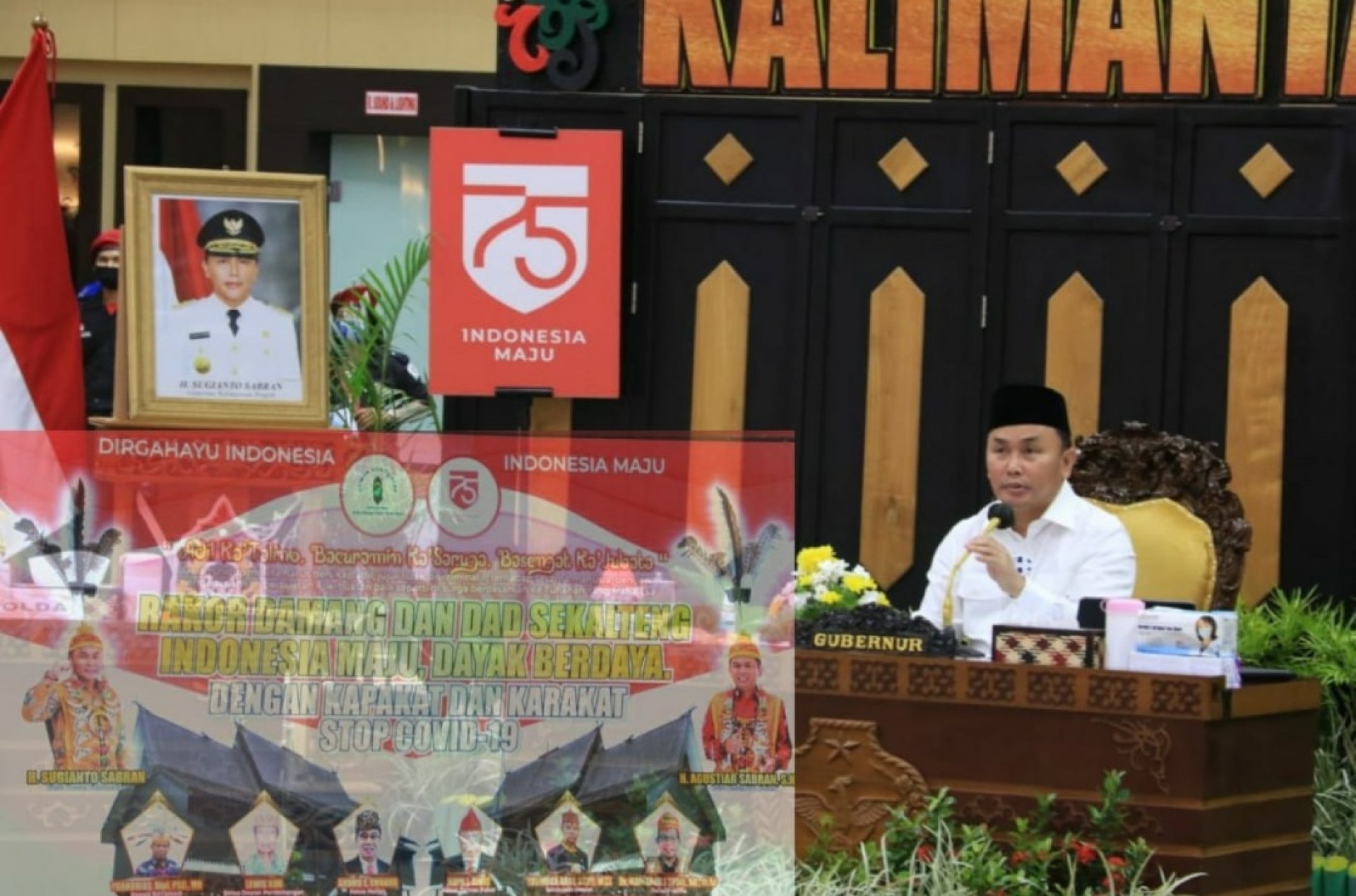 Gubernur Sugianto Sabran Buka Rakor Damang dan DAD se-Kalimantan Tengah