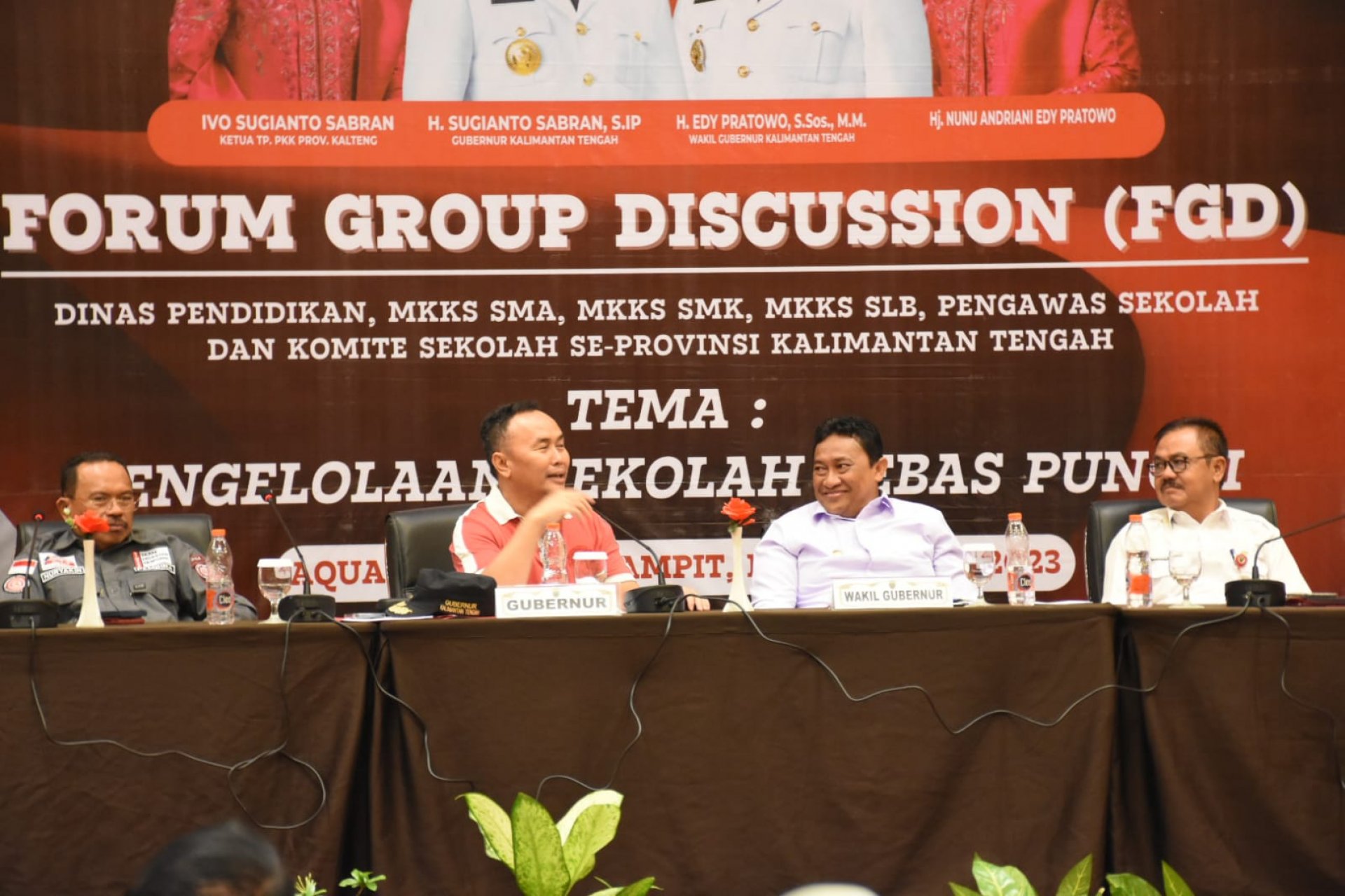 Gubernur dan Wagub Hadiri FGD Pengawas, Kepala Sekolah, Komite SMA, SMK dan SLB se-Kalteng