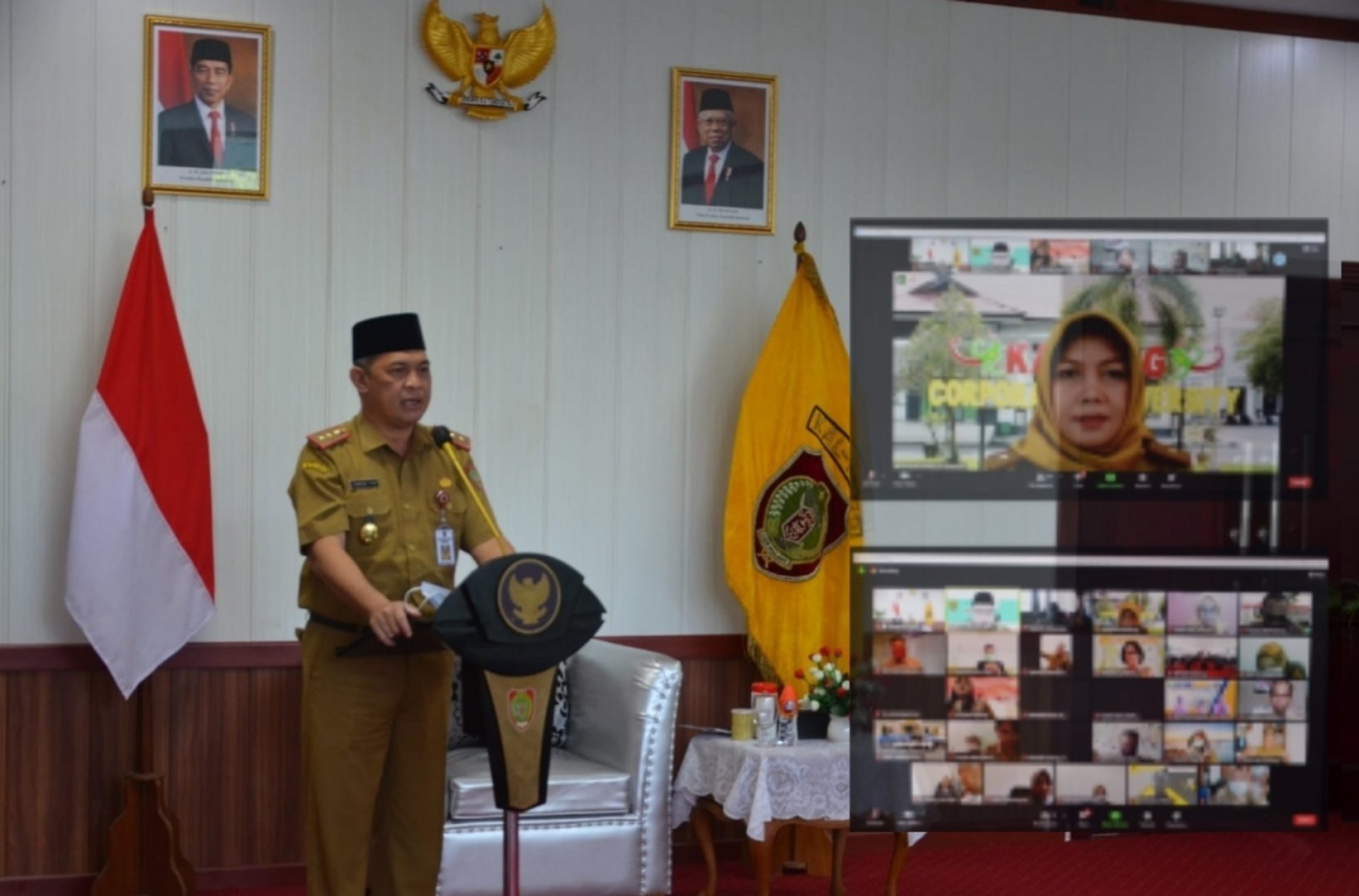 Sekda Kalteng Buka Pelatihan Kepemimpinan Administrator Angkatan I dan II Tahun 2021