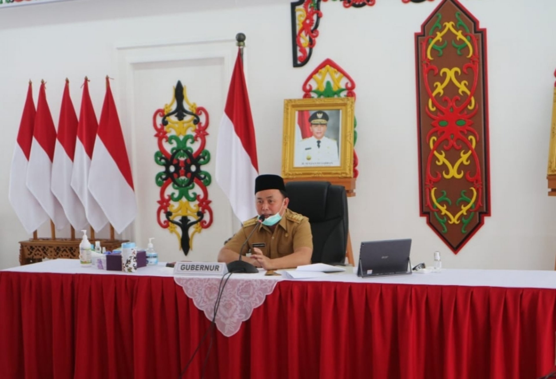 PSBB KAPUAS DISETUJUI MENKES, GUBERNUR KALTENG BERIKAN SEJUMLAH ARAHAN UNTUK DITINDAKLANJUTI BUPATI KAPUAS