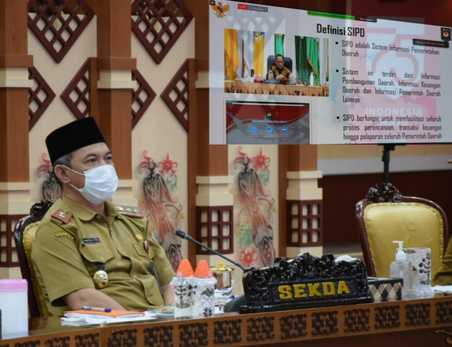 Sekda Kalteng Ikuti Launching Virtual SIPD Penatausahaan Se-Indonesia