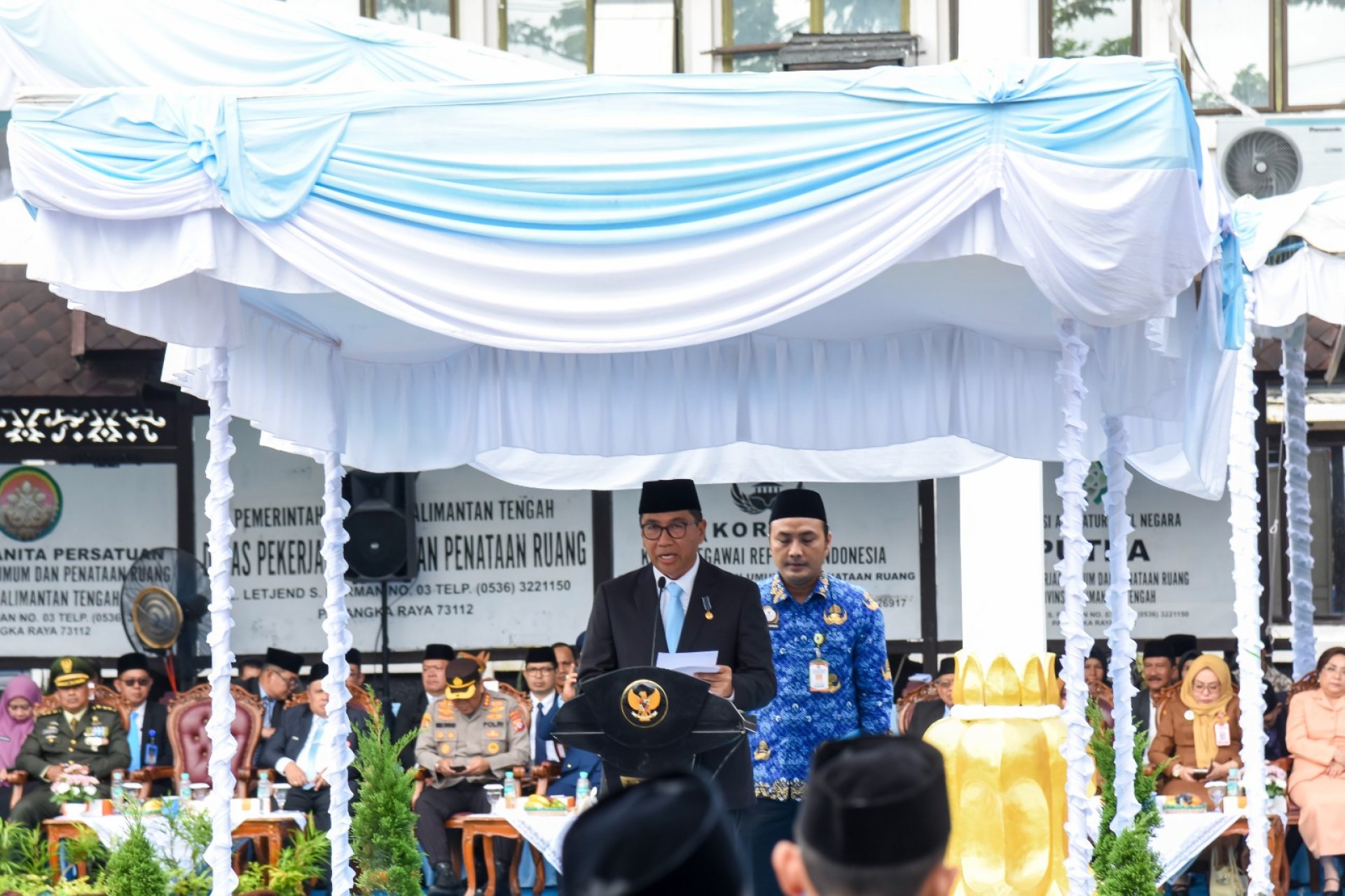 Wakili Gubernur, Plt. Sekda Kalteng Pimpin Upacara Hari Bakti Ke-80 PU