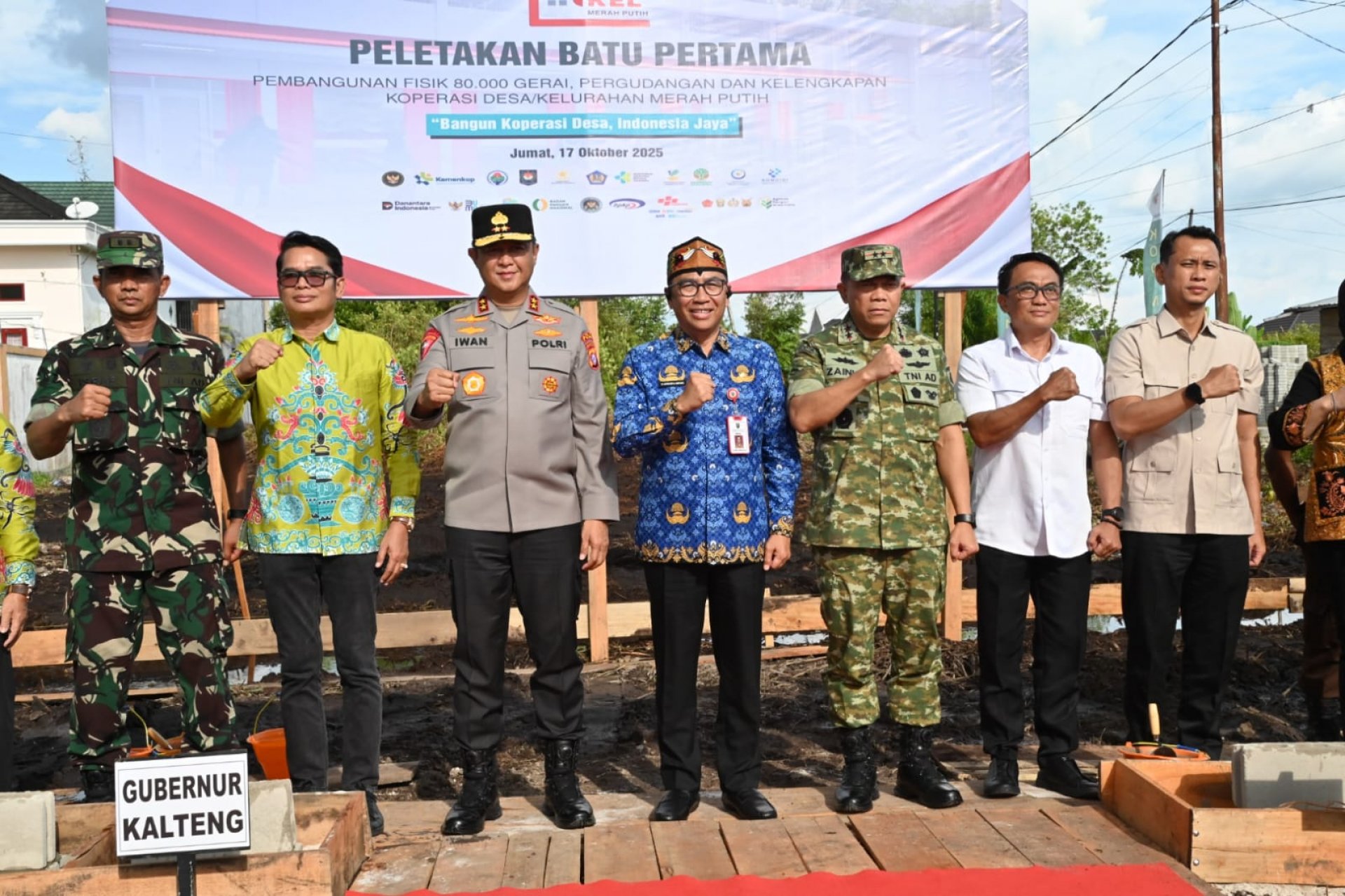 Plt. Sekda Ikuti Peletakan Batu Pertama Pembangunan Fisik 800 Gerai dan Pergudangan Koperasi Desa/Kelurahan Merah Putih