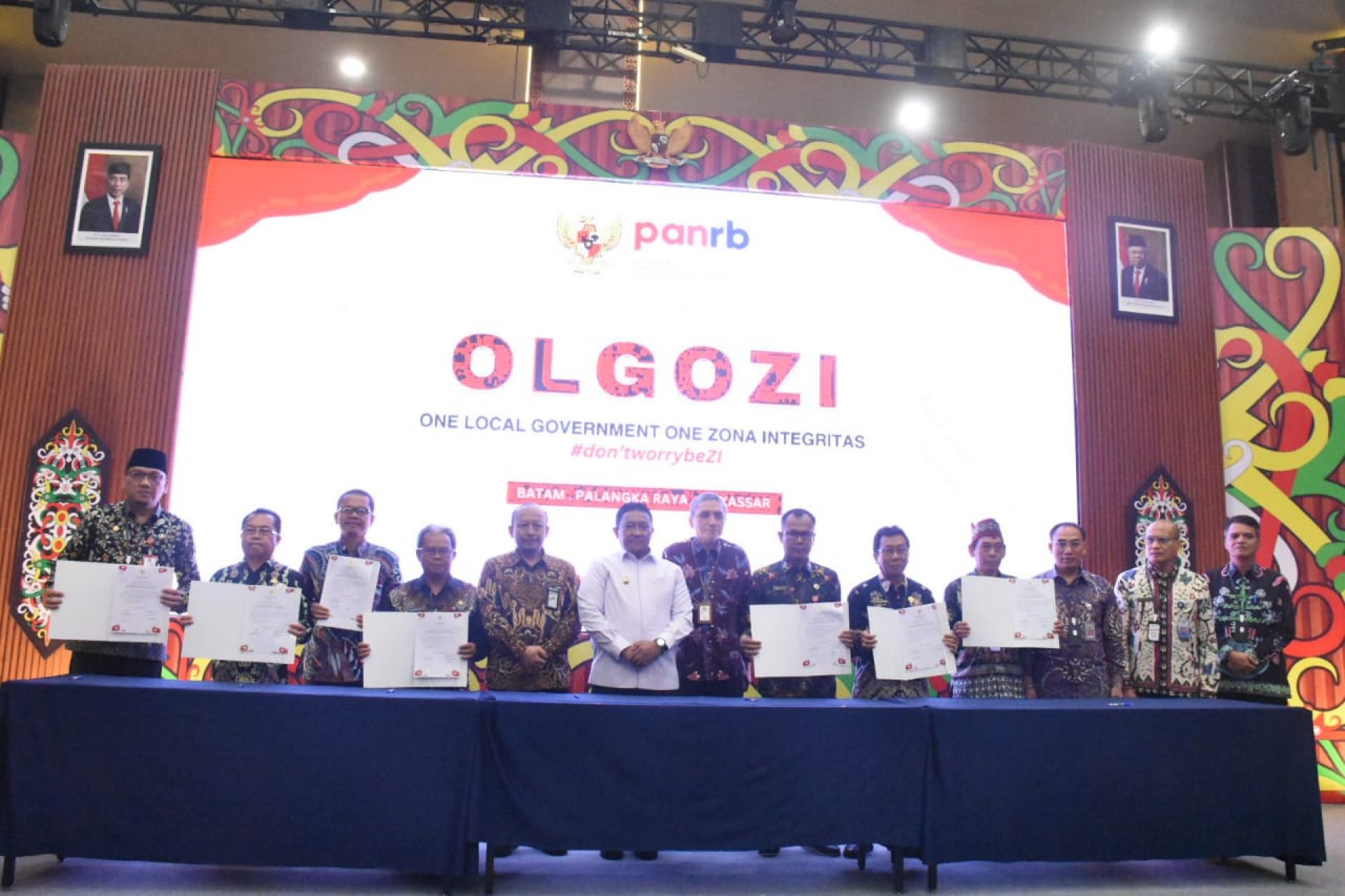 Wagub Edy Pratowo Hadiri Aksi Pencanangan Zona Integritas Melalui Program OLGOZI