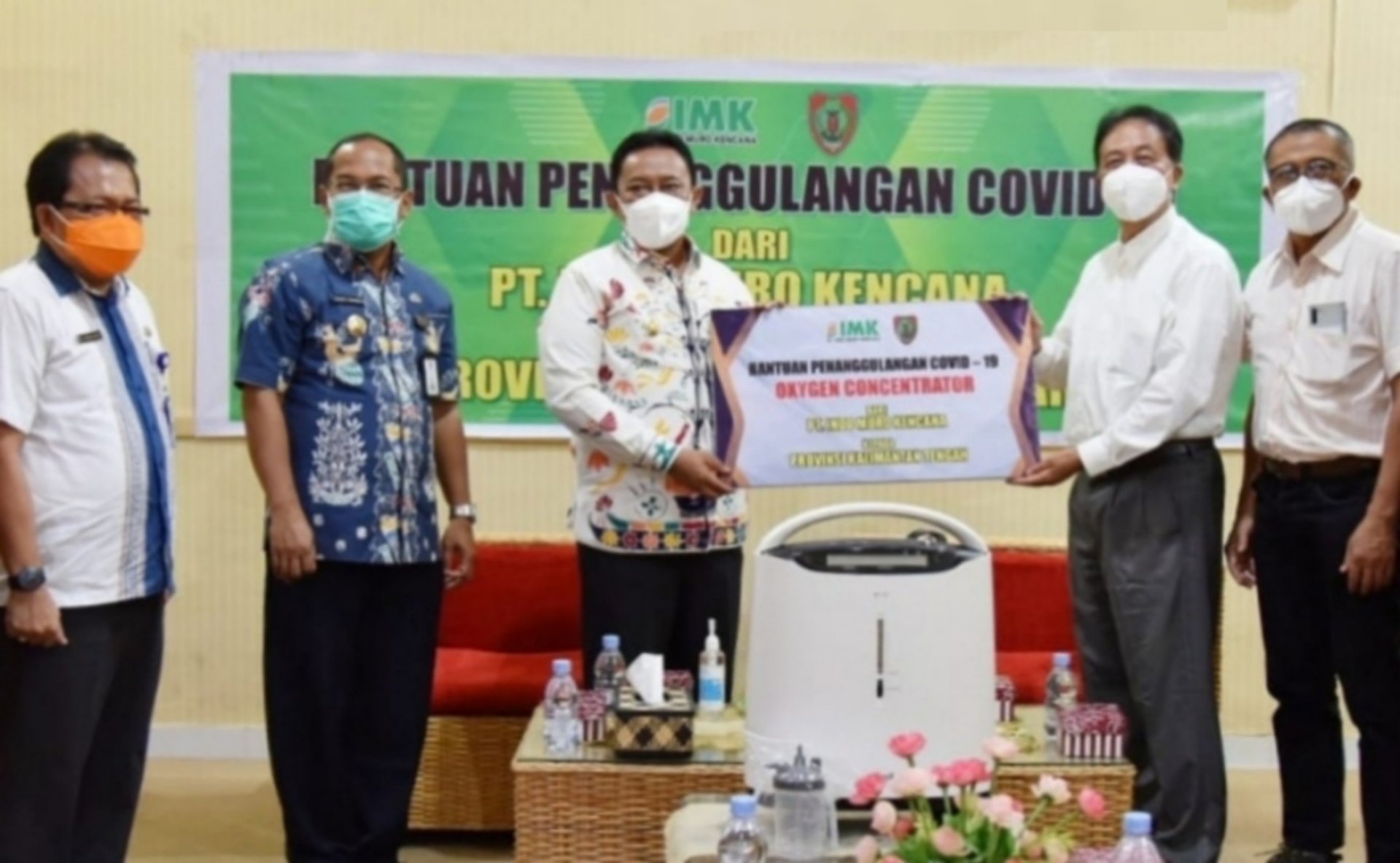 Pemprov Kalteng Terima Bantuan 30 Konsentrator Oksigen dari PT Indo Muro Kencana untuk Dukung Penanganan COVID-19