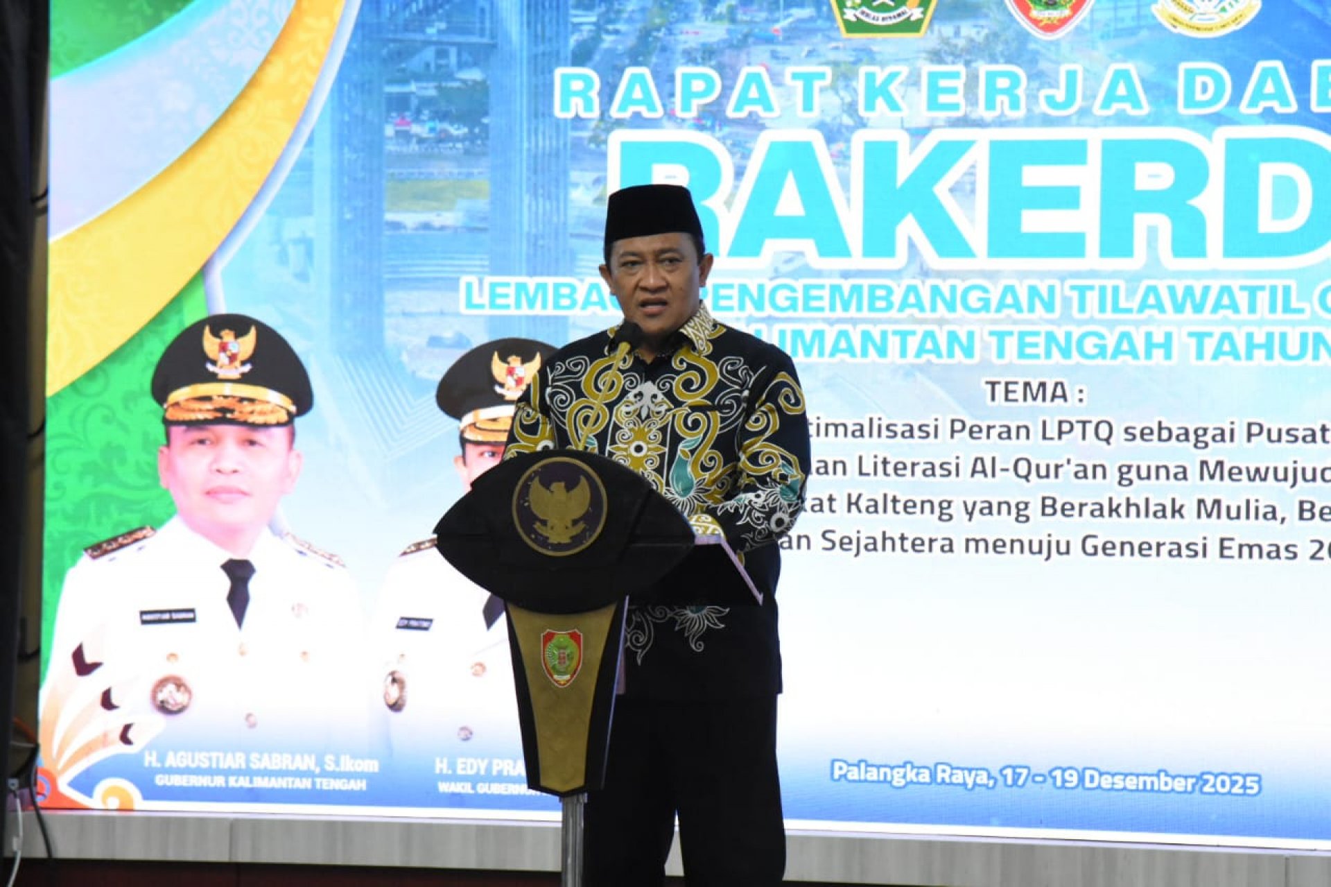 Wagub Edy Pratowo Buka Rakerda LPTQ Provinsi Kalteng Tahun 2025