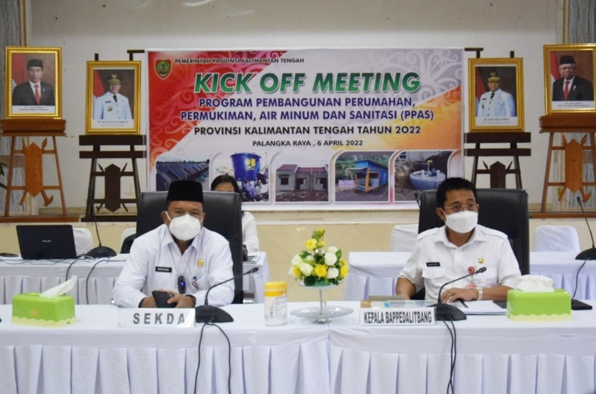 Pj. Sekda Nuryakin Buka Kickoff Meeting Program Pembangunan Perumahan, Permukiman, Air Minum, dan Sanitasi Kalteng Tahun 2022