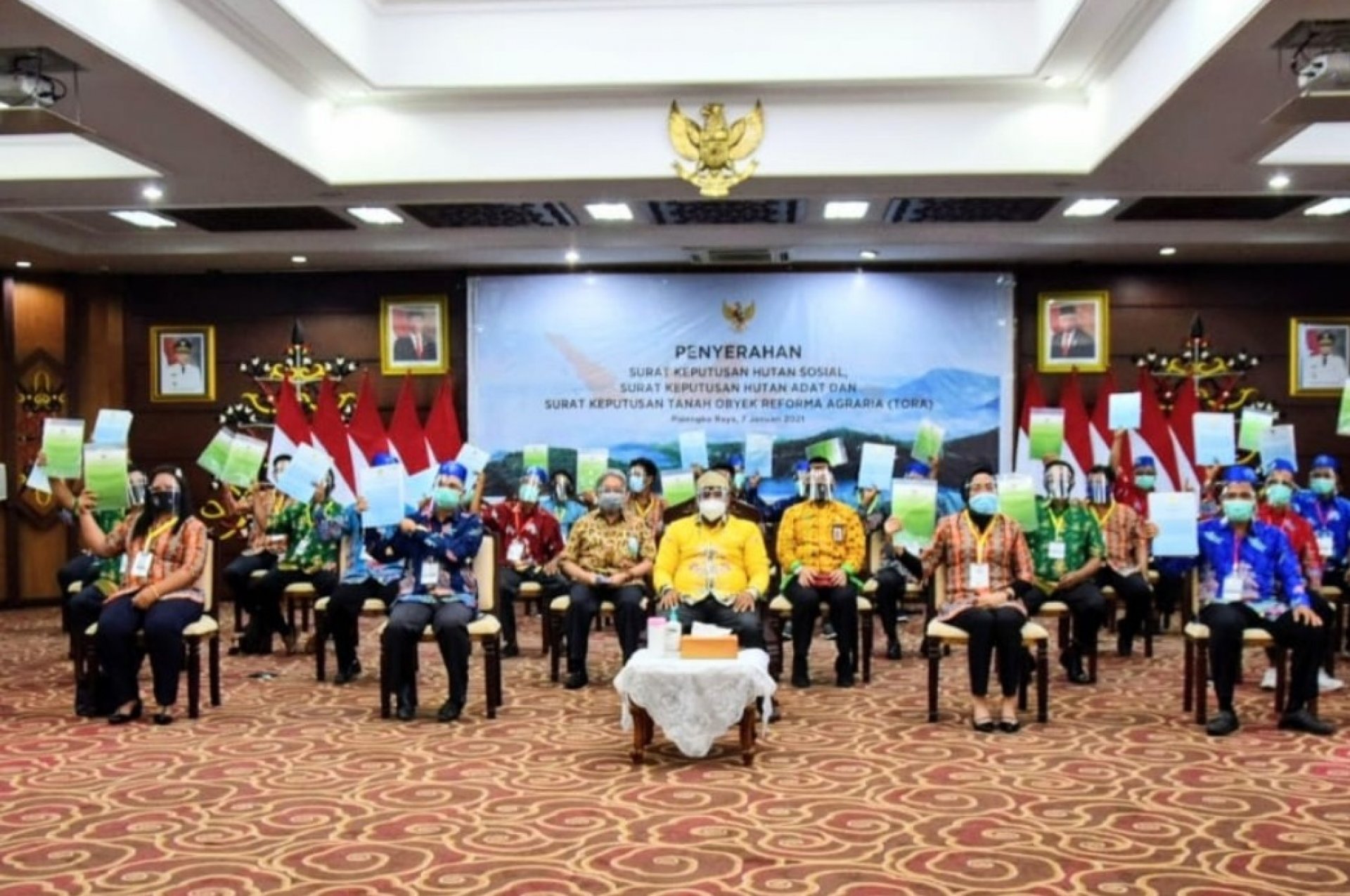 Wagub Kalteng Hadiri Penyerahan Virtual SK Perhutanan Sosial dan TORA Se-Indonesia oleh Presiden