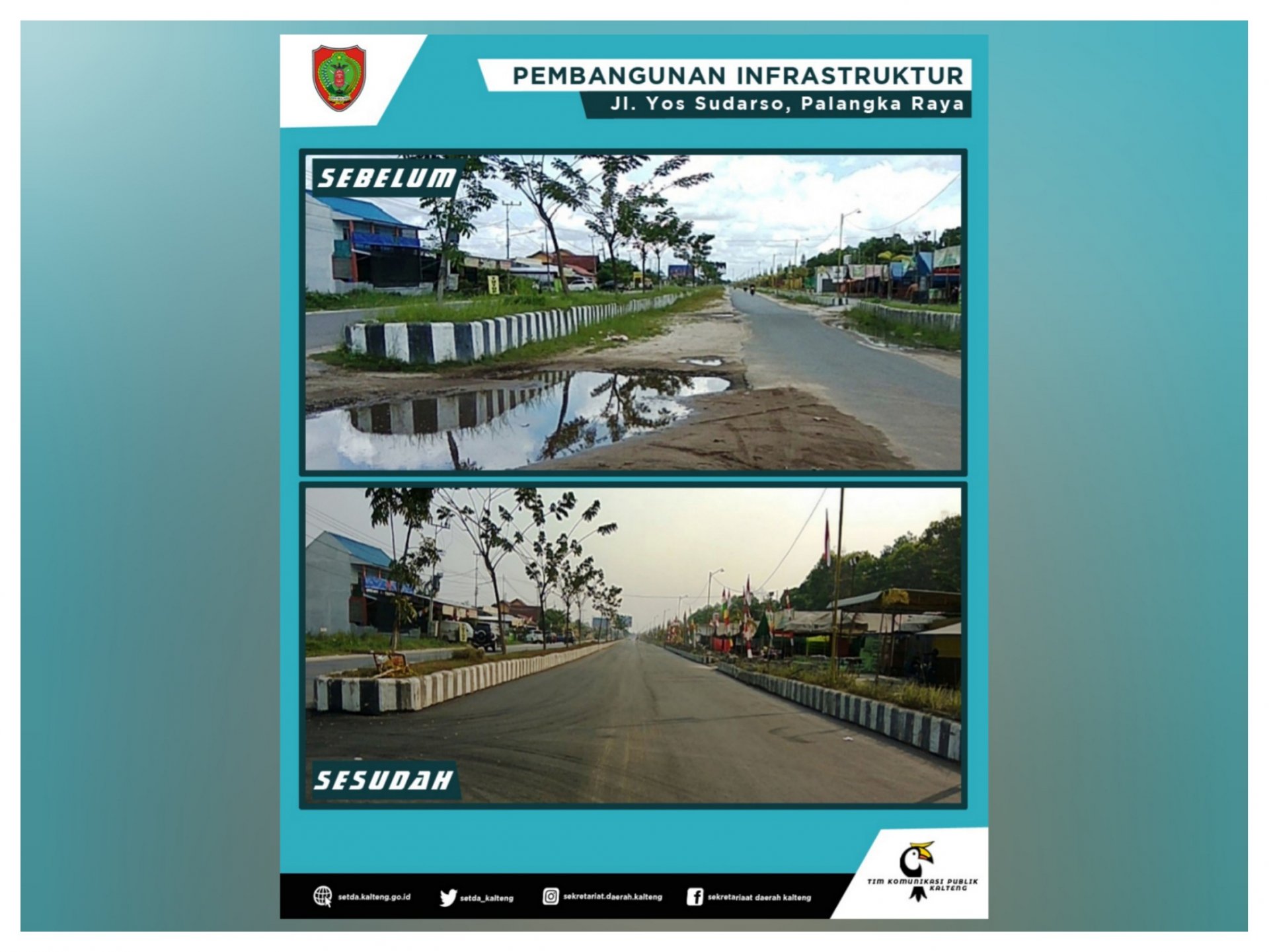 Peningkatan Infrastruktur Jalan Yos Sudarso Kota Palangka Raya