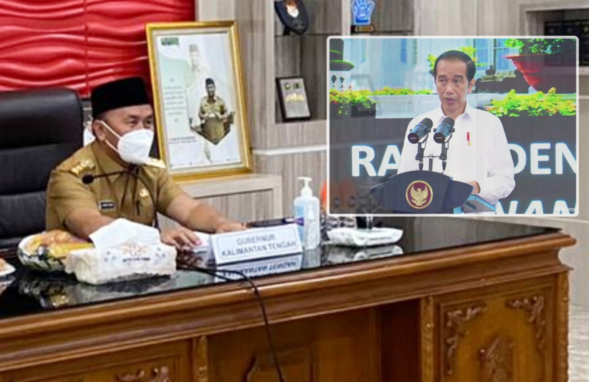 Gubernur Sugianto Sabran Ikuti Ratas Bersama Presiden Bahas Rencana Pelaksanaan Vaksinasi