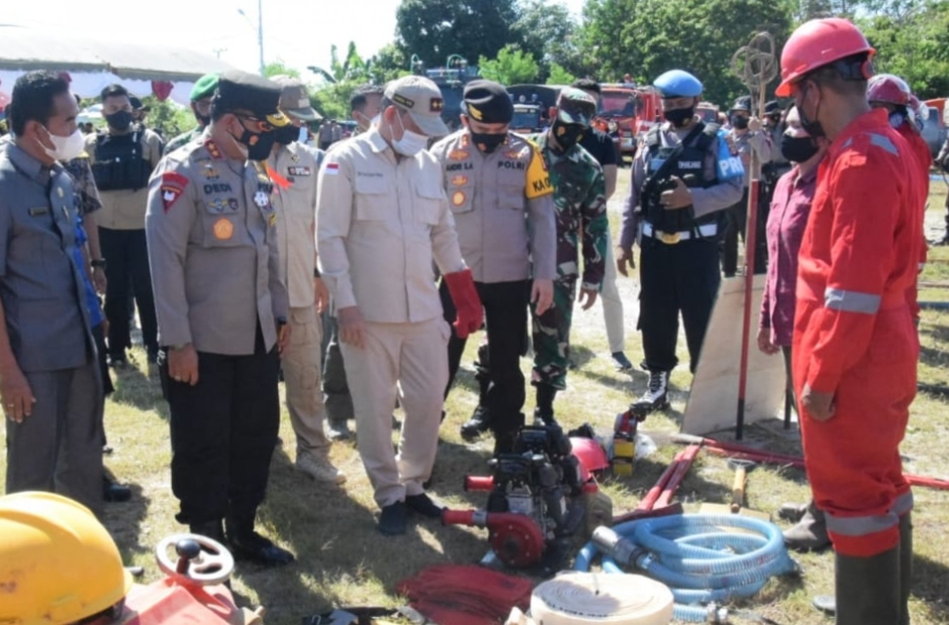 Sekda, Kapolda, dan Kasrem Cek Kesiapan Penanganan Karhutla dan Pelaksanaan Vaksinasi Massal di Kabupaten Katingan